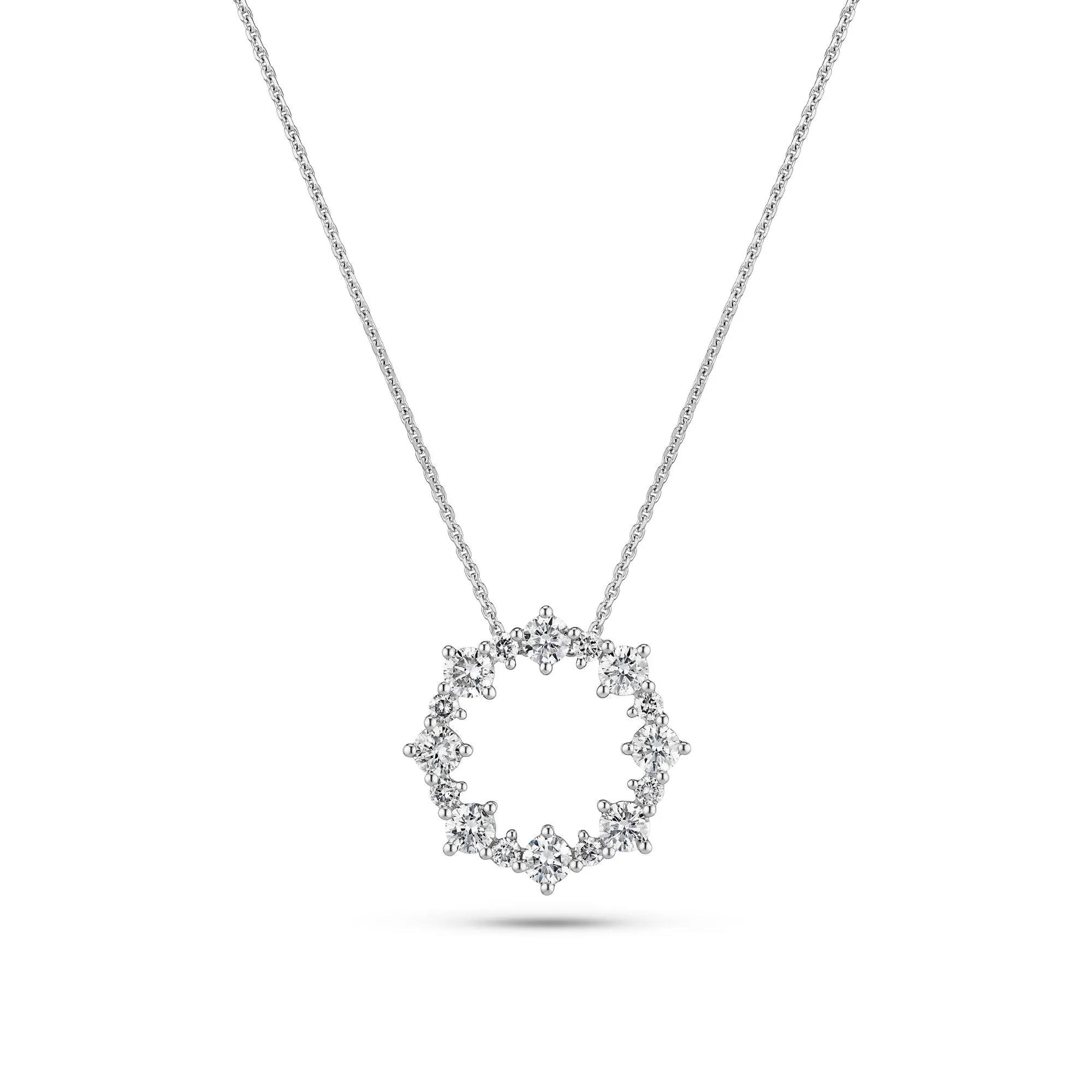 Brina 14K Whitegold Necklace w. Lab-Grown Diamonds