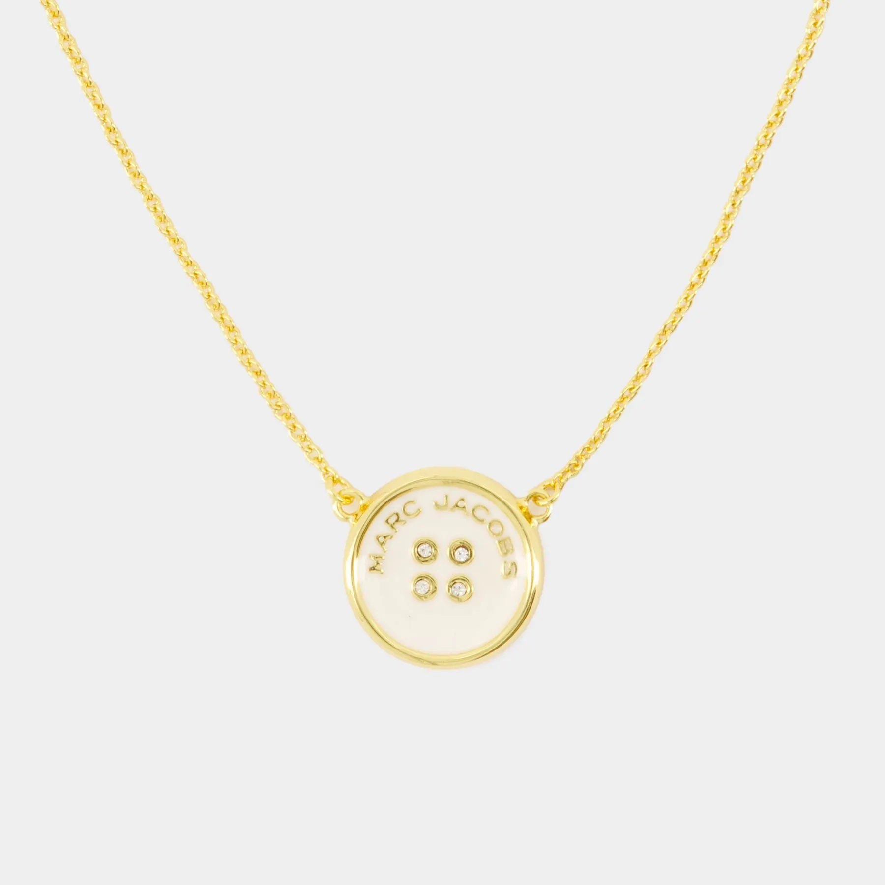 Button Pendant Necklace - Marc Jacobs - Metal - Gold