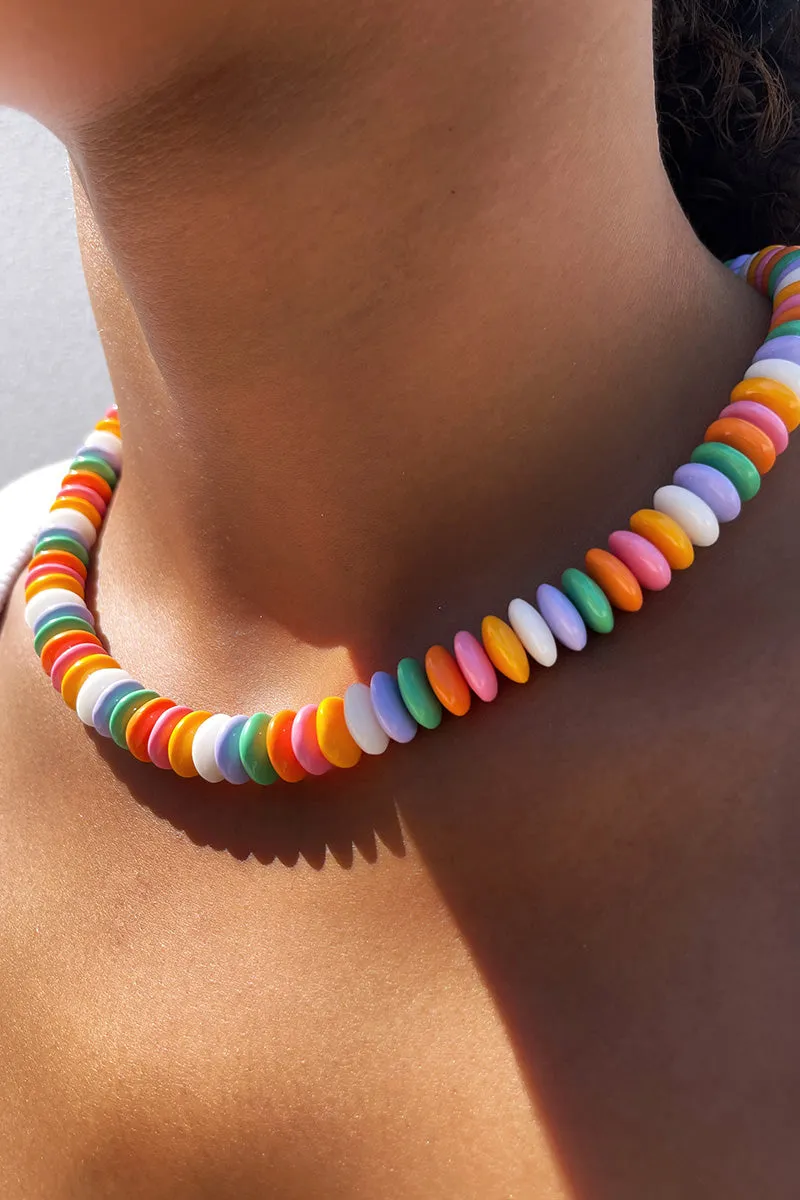 Candy Beaded Necklace Silver Wildthings Collectables
