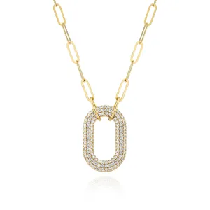 Capri Uno Gold Plated Necklace w. Zirconia