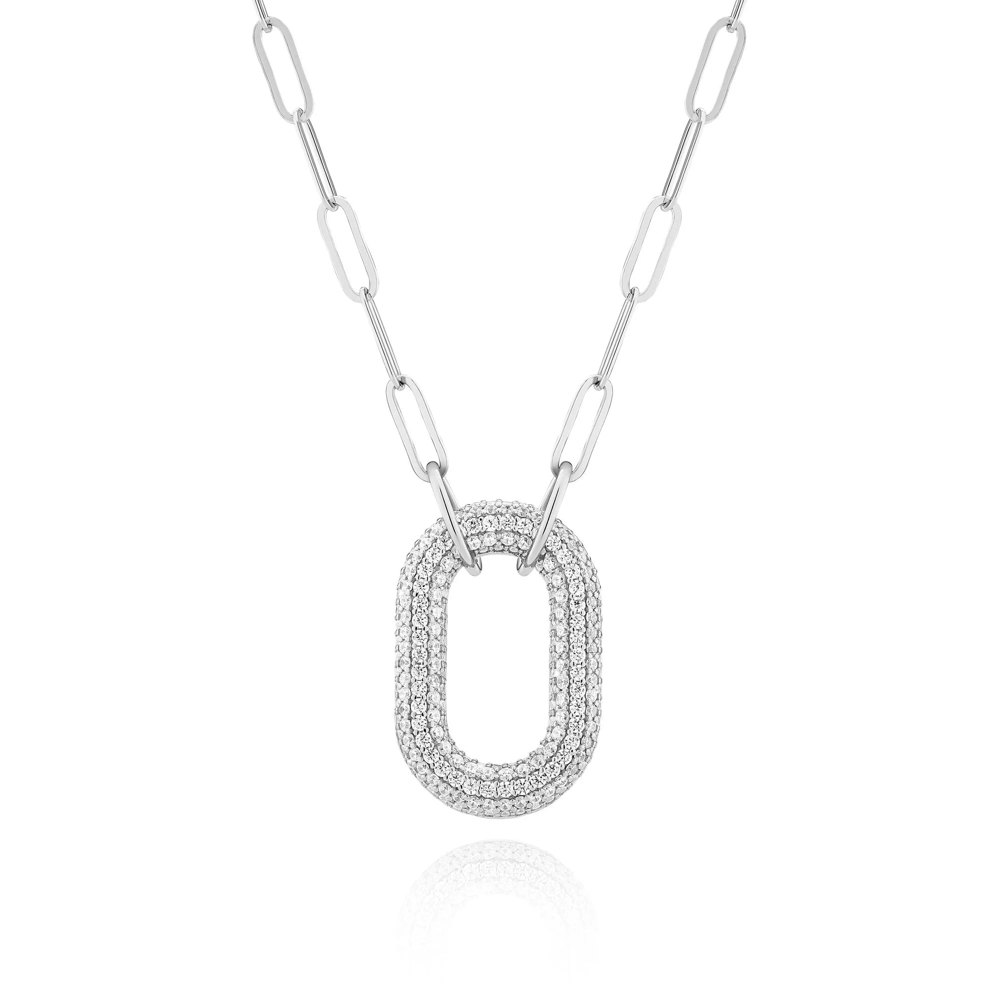 Capri Uno Silver Necklace w. Zirconia