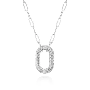 Capri Uno Silver Necklace w. Zirconia