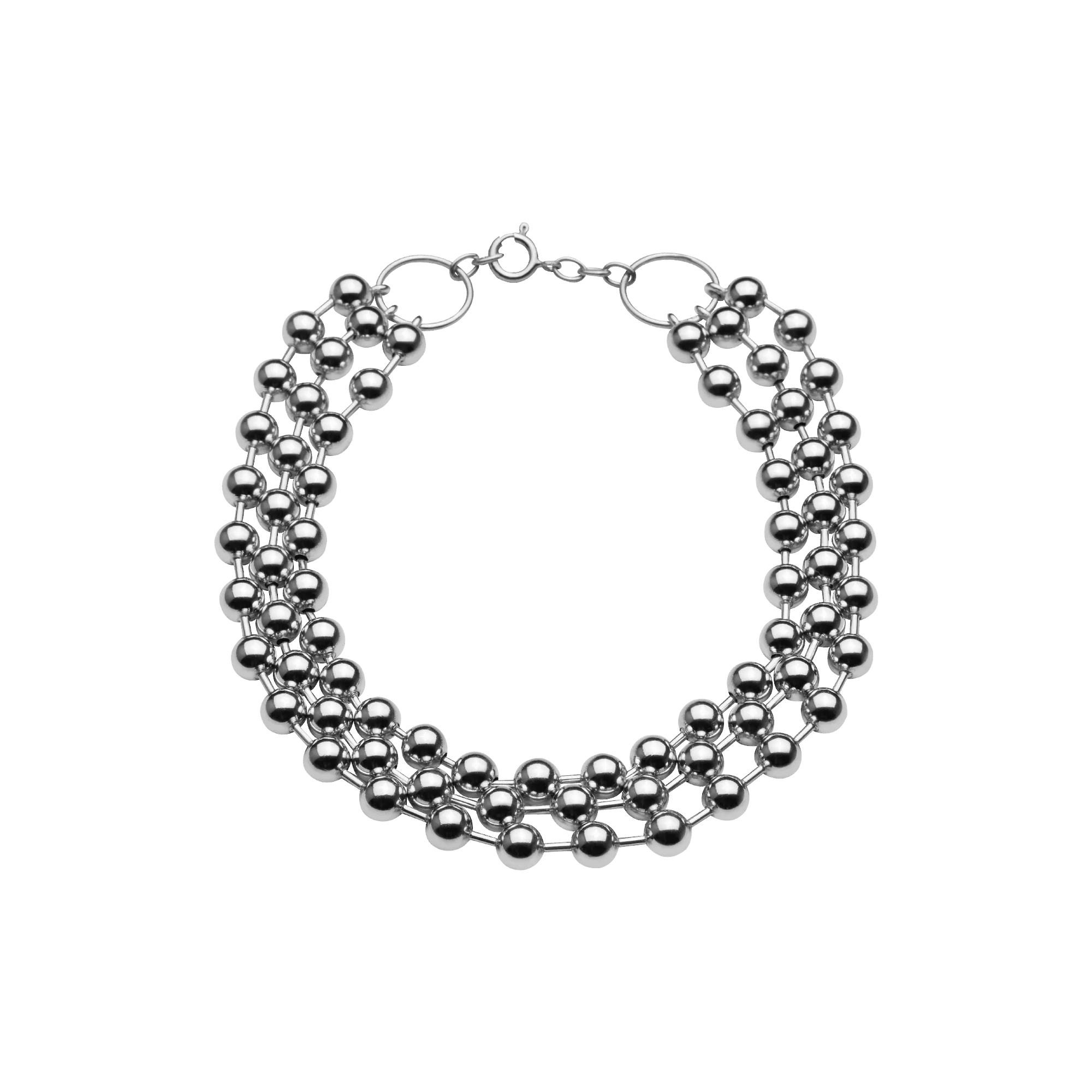 Champagne Triple Choker Silver
