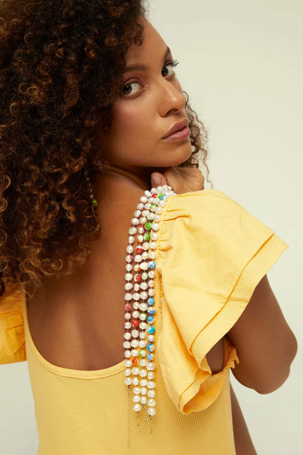 Choker Bahía Rose 18K Gold Plated Necklace w. Pearls