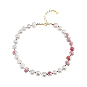 Choker Bahía Rose 18K Gold Plated Necklace w. Pearls