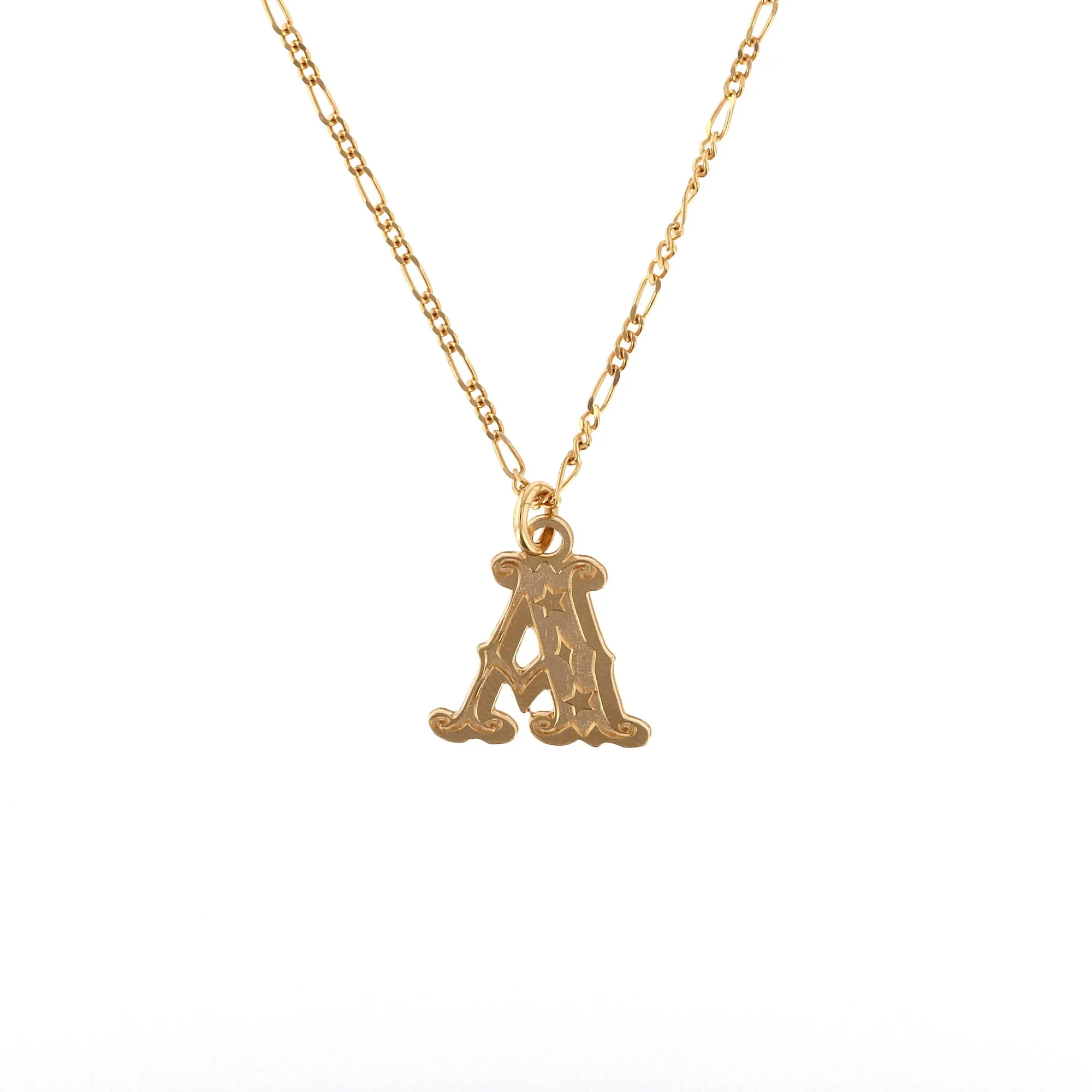 Circus Letter A Gold Plated Necklace