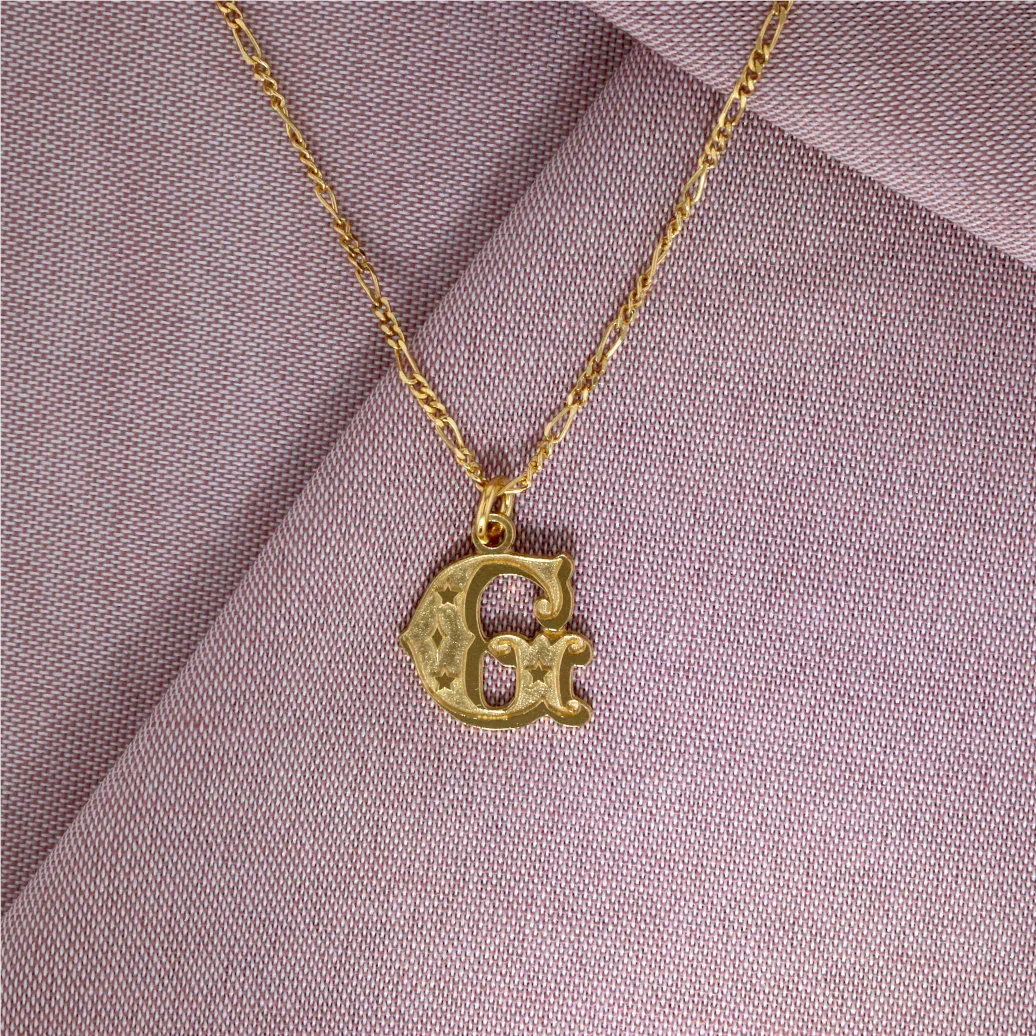 Circus Letter G Gold Plated Necklace