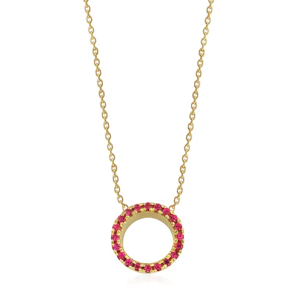 Claire 18K Gold Necklace w. Rubies