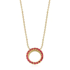 Claire 18K Gold Necklace w. Rubies