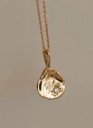 Clara White 9K or 18K Gold Necklace w. Diamond