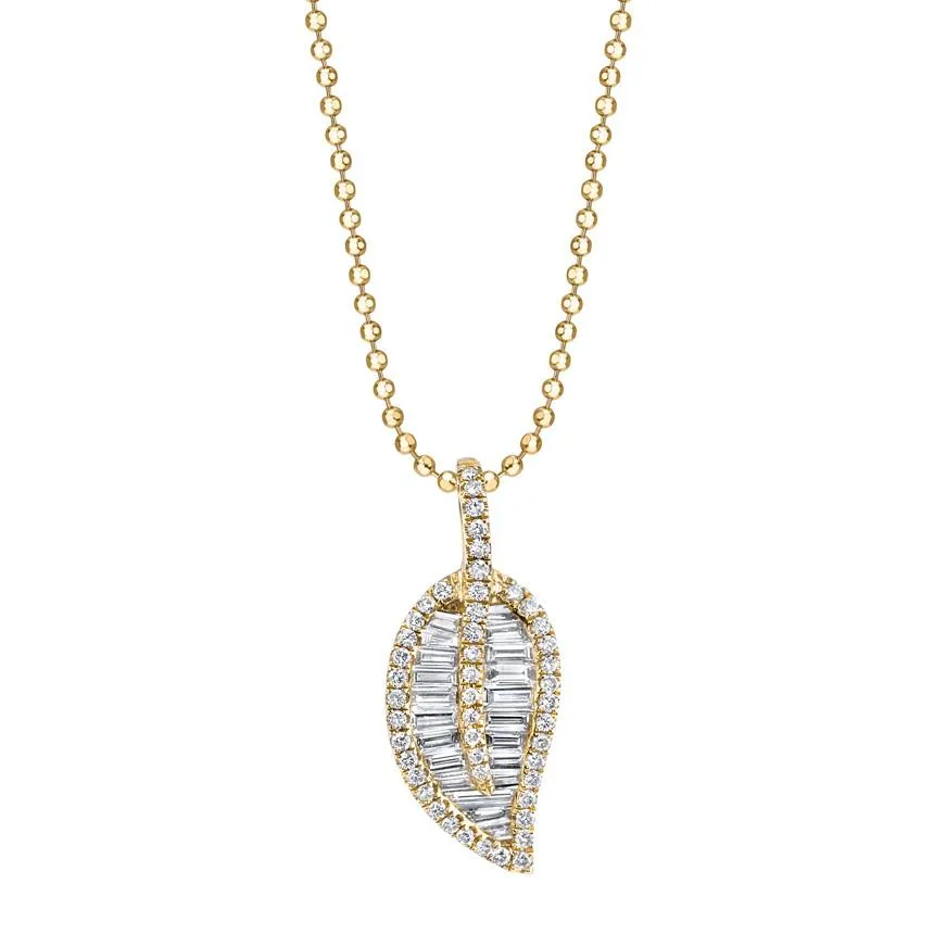 CLASSIC LEAF DIAMOND NECKLACE Anita Ko
