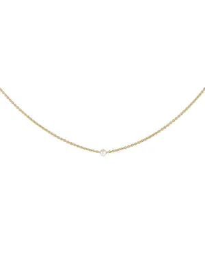 Classic Pearl Gold Plated Necklace w. Pearl