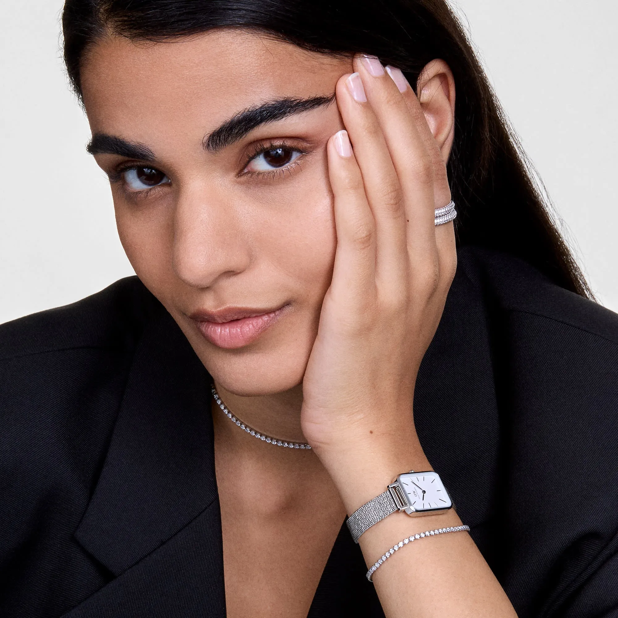 Classic Tennis Necklace Silver Daniel Wellington