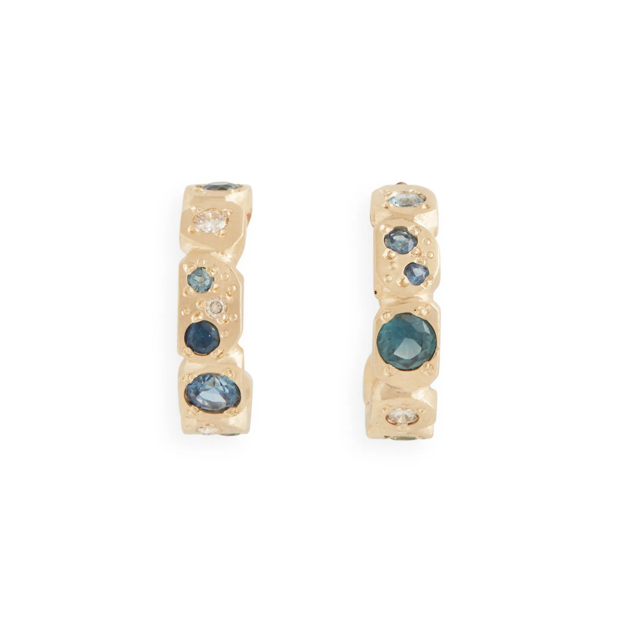 Coastal Treasures Teal 2 Hoop Earrings Pieces of Eight