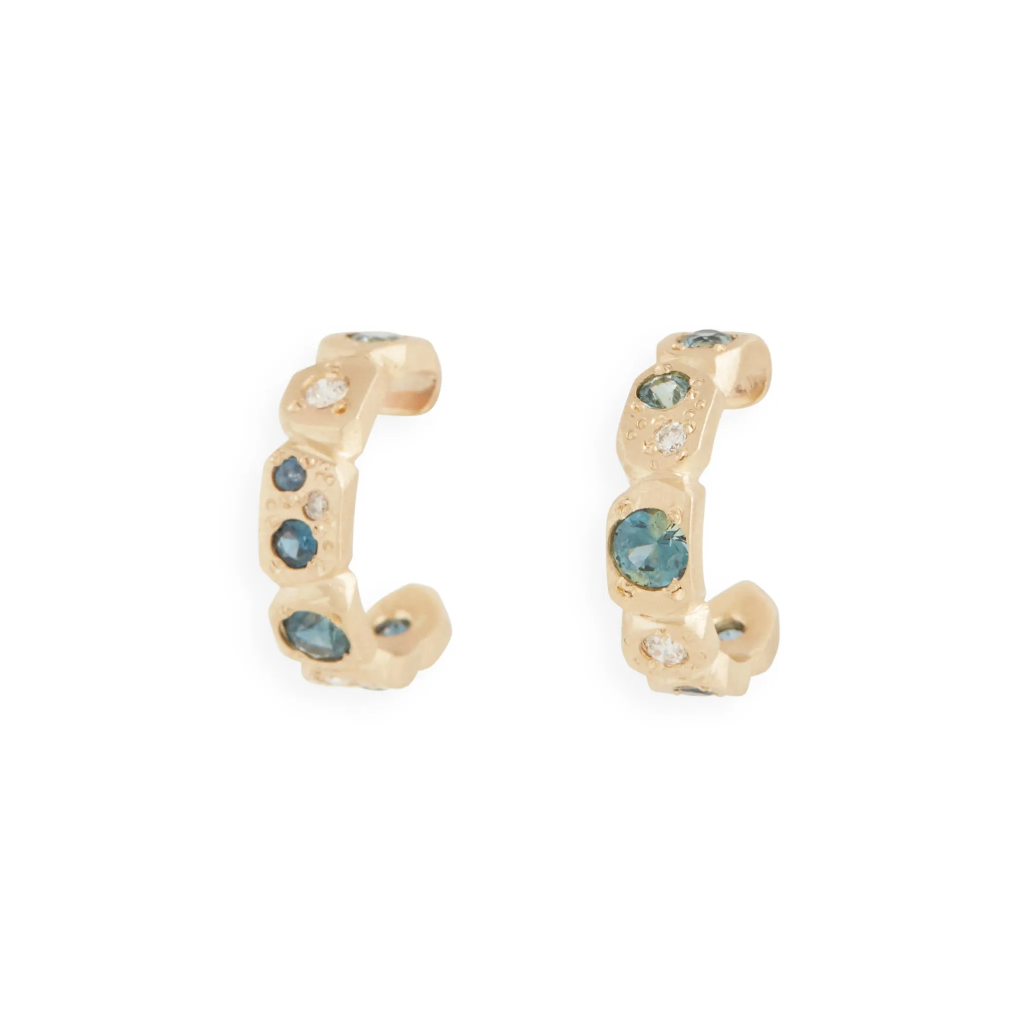 Coastal Treasures Teal 2 Hoop Earrings Pieces of Eight