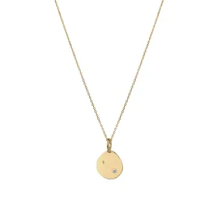 Code 14K Gold Necklace w. Diamond
