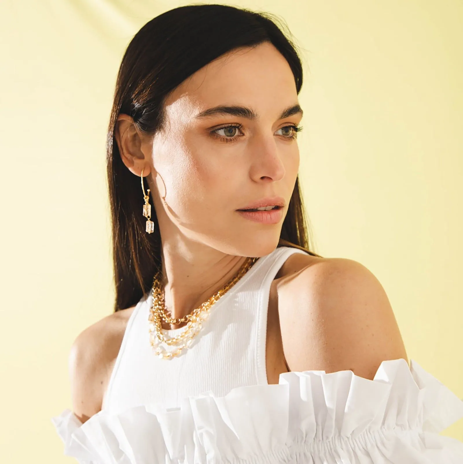 Collar Kala 18K Gold Plated Necklace w. Citrin