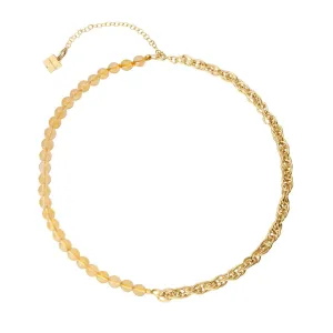 Collar Kala 18K Gold Plated Necklace w. Citrin