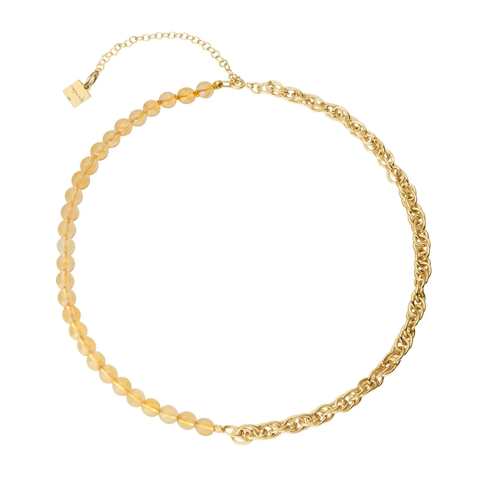 Collar Kala 18K Gold Plated Necklace w. Citrin