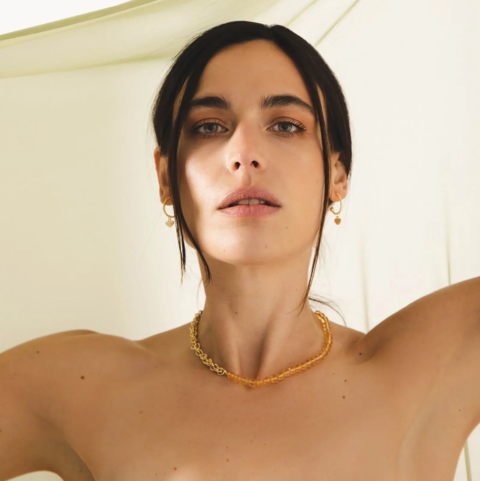 Collar Kala 18K Gold Plated Necklace w. Citrin