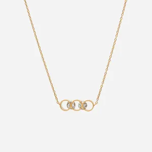 Con Long 18K Gold Necklace w. Diamonds