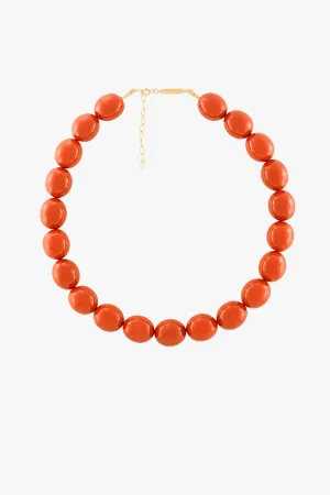 Coral Sunset Beaded Necklace Gold Plated Wildthings Collectables