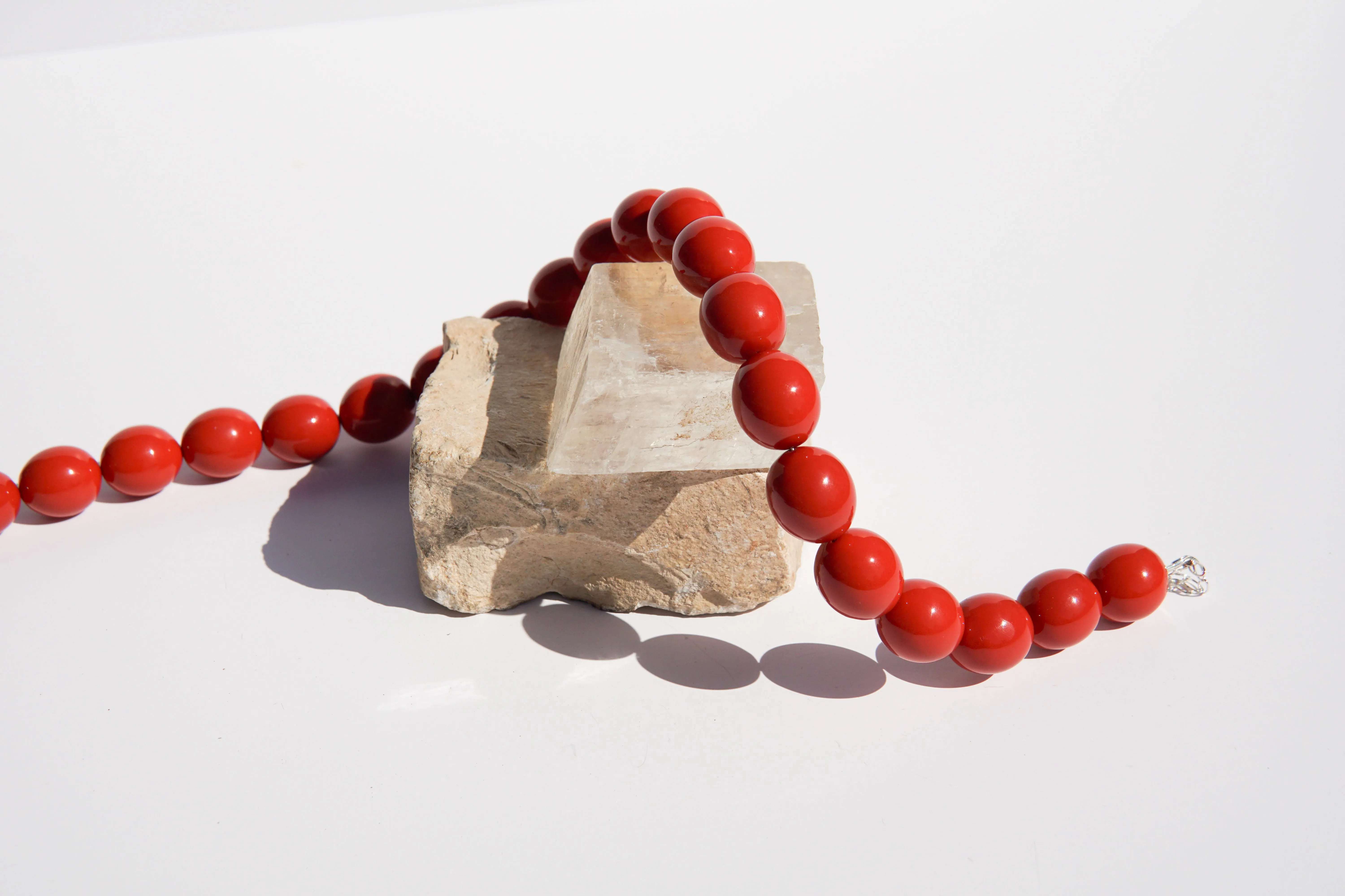 Coral Sunset Beaded Necklace Gold Plated Wildthings Collectables