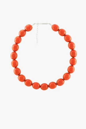 Coral Sunset Beaded Necklace Silver Wildthings Collectables