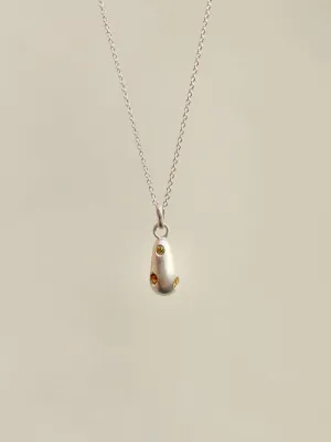 Coralie Grzes | Manon Amulet of November Silver Necklace w. Citrin