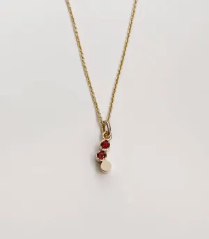 Coralie Grzes | Sofia Amulet of January 18K Gold Necklace w. Garnets