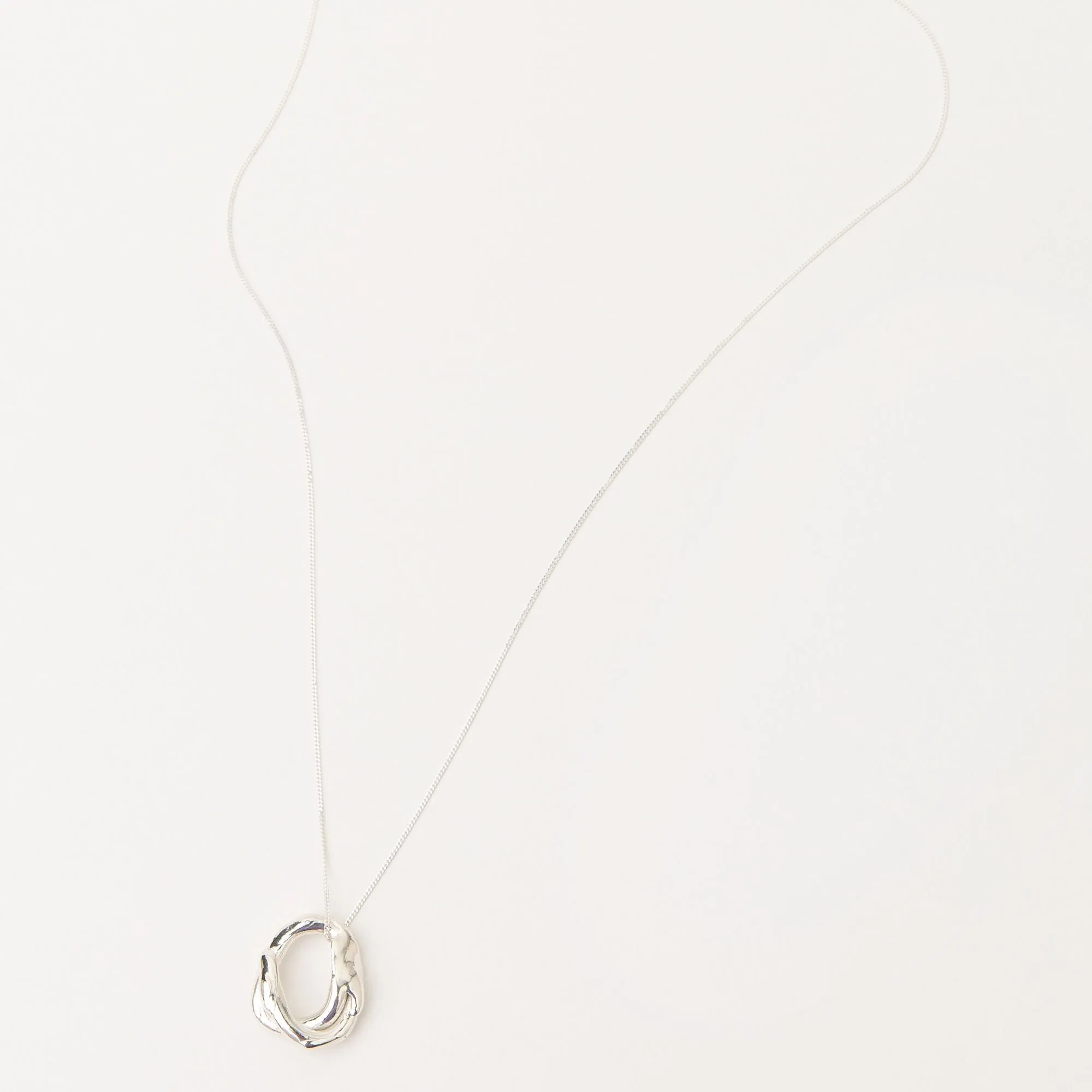 Cord Silver Necklace