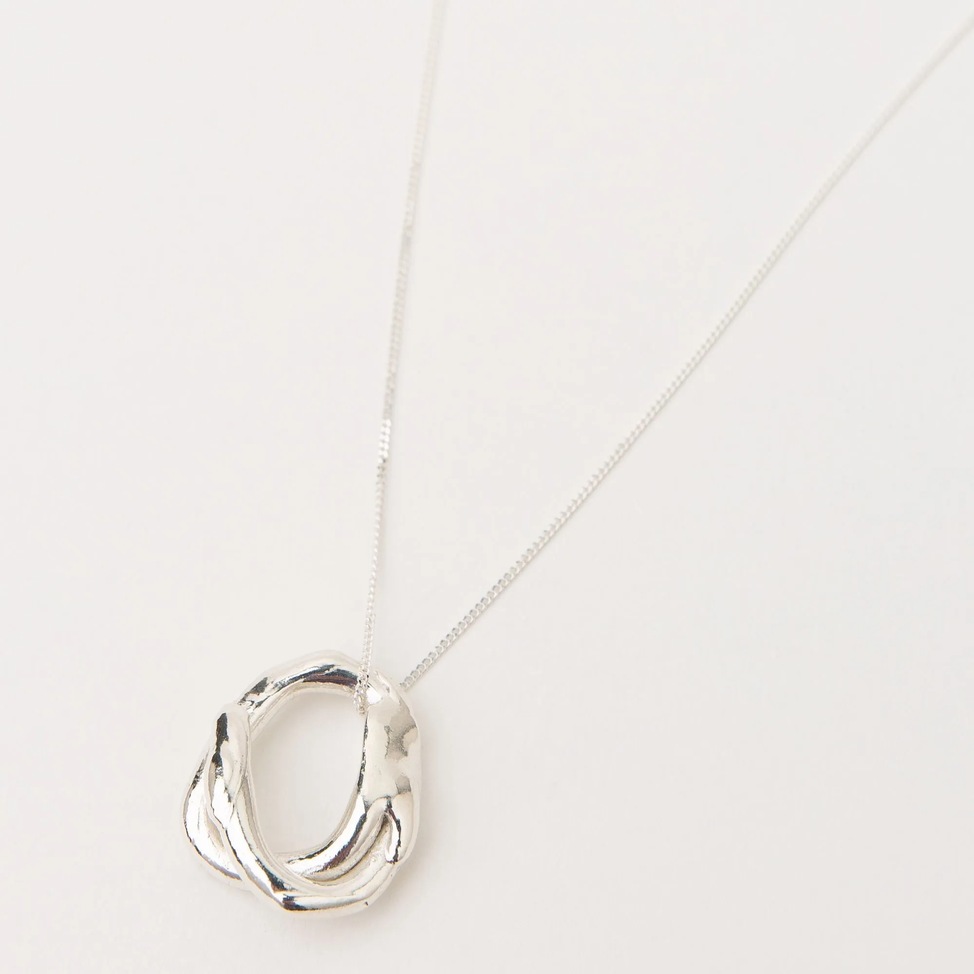 Cord Silver Necklace