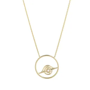 Cosmo Blazar 18K Gold Plated Necklace w. Pearl & Zirconia