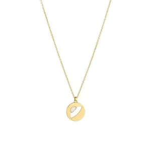 Cosmo UFO 18K Gold Plated Necklace w. Opal