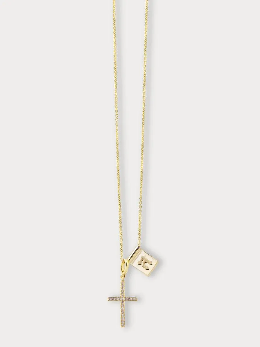 Cross my heart necklace (Made to Order)