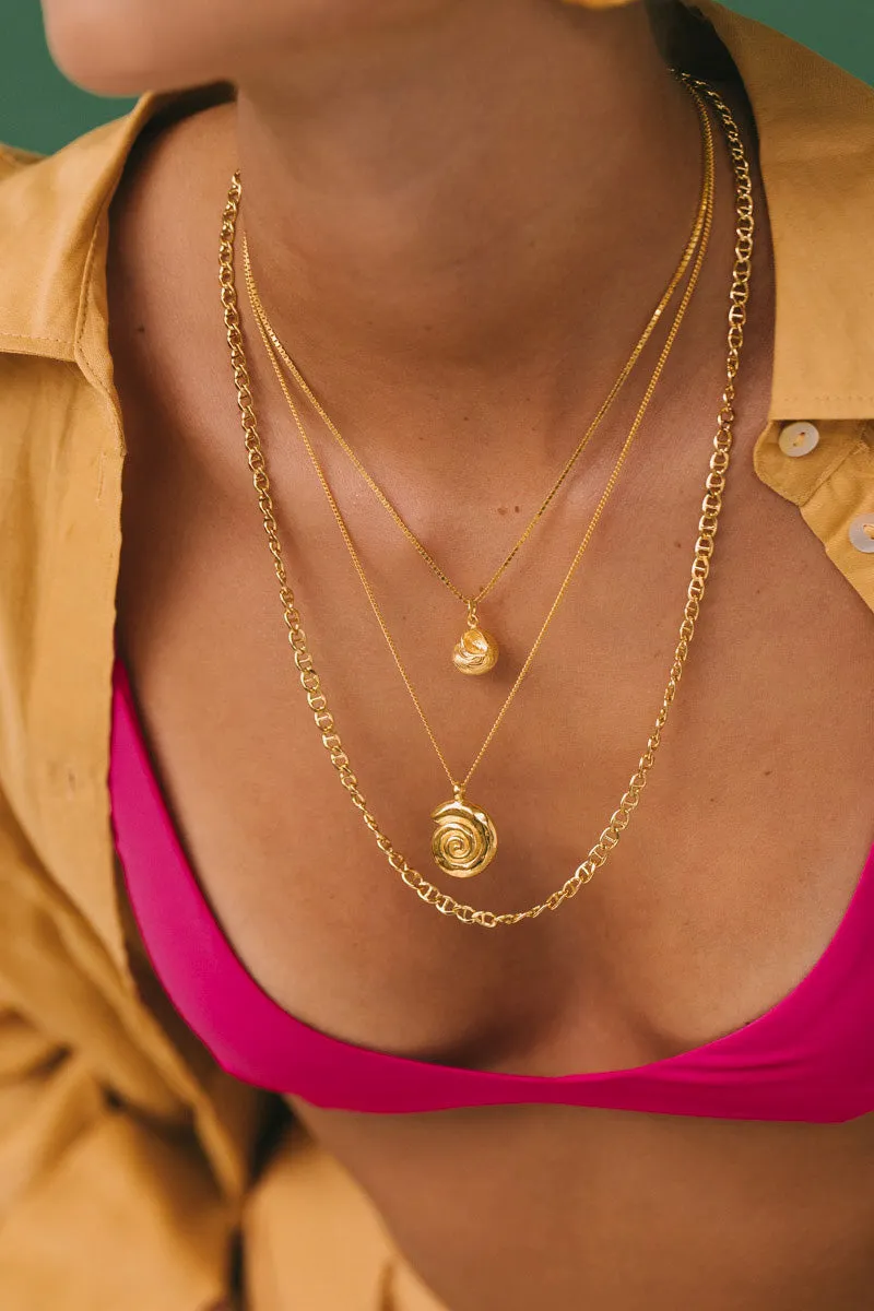 Crown Shell Necklace Gold Plated Wildthings Collectables