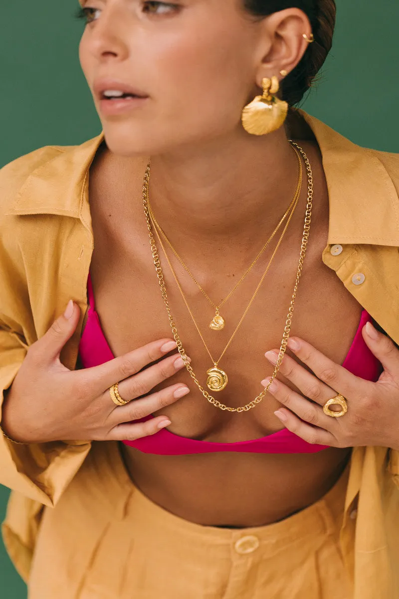 Crown Shell Necklace Gold Plated Wildthings Collectables