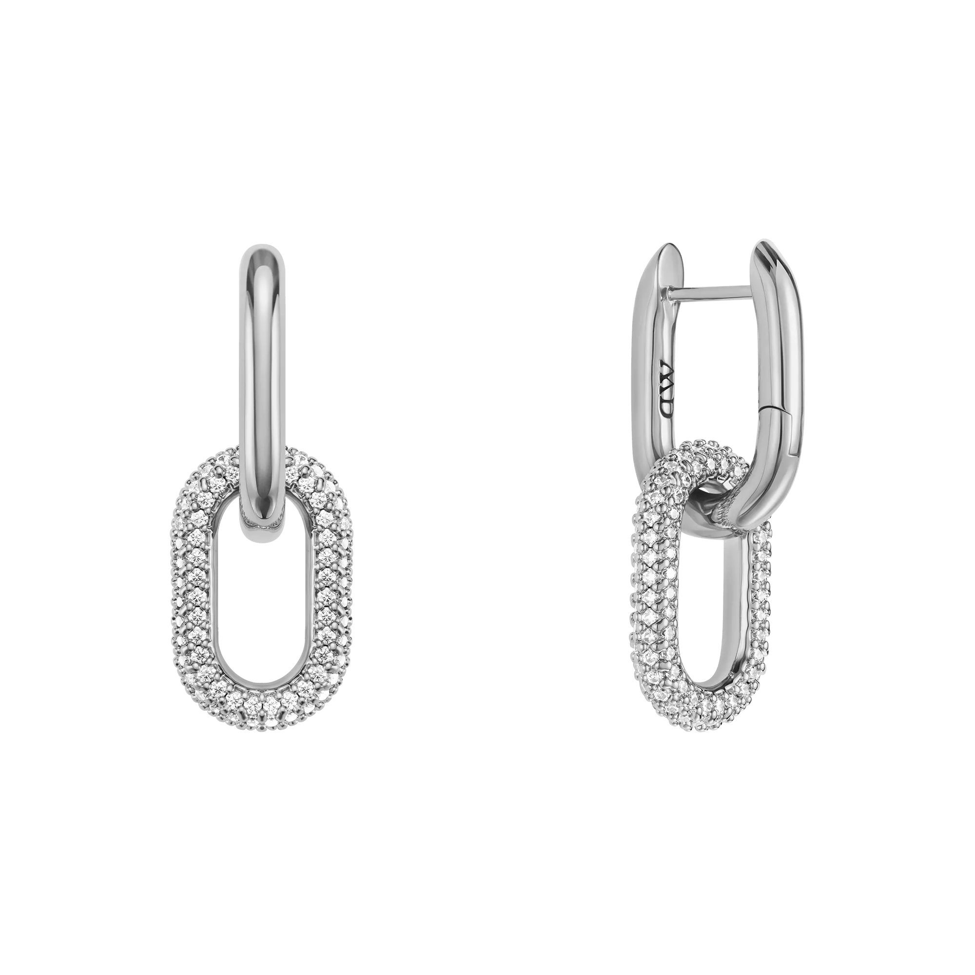 Crystal Link Earrings Silver Daniel Wellington