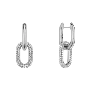 Crystal Link Earrings Silver Daniel Wellington