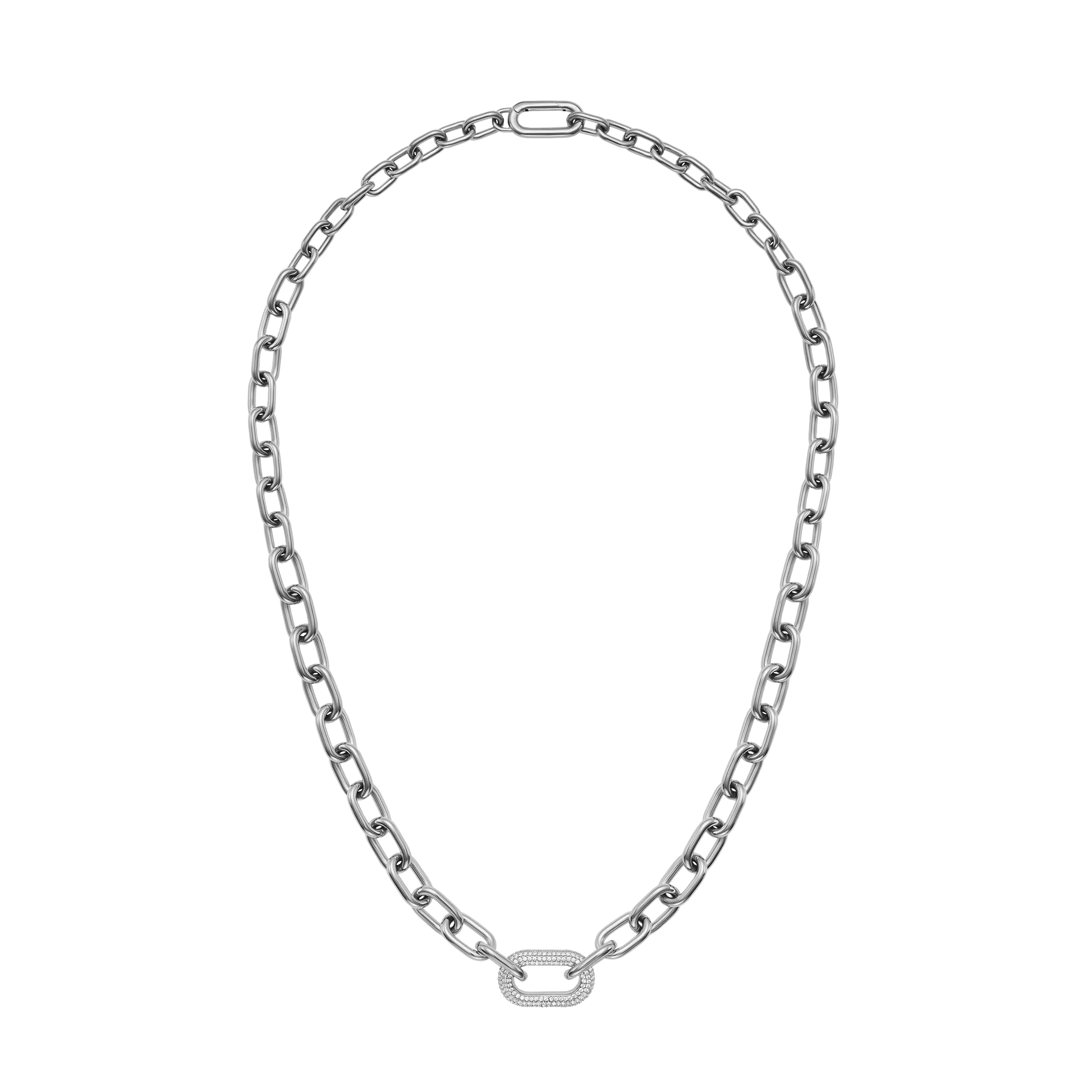 Crystal Link Necklace Silver Daniel Wellington