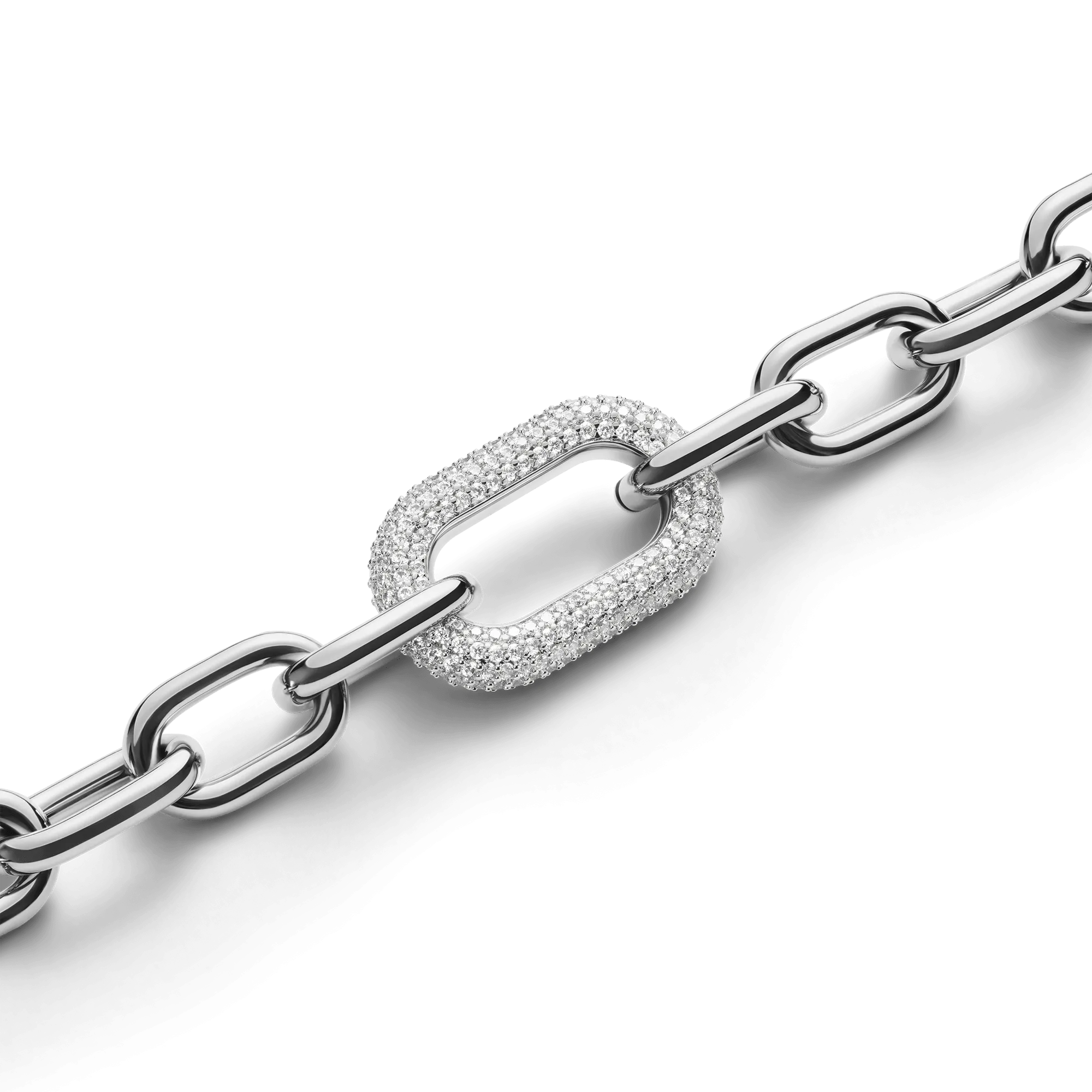 Crystal Link Necklace Silver Daniel Wellington
