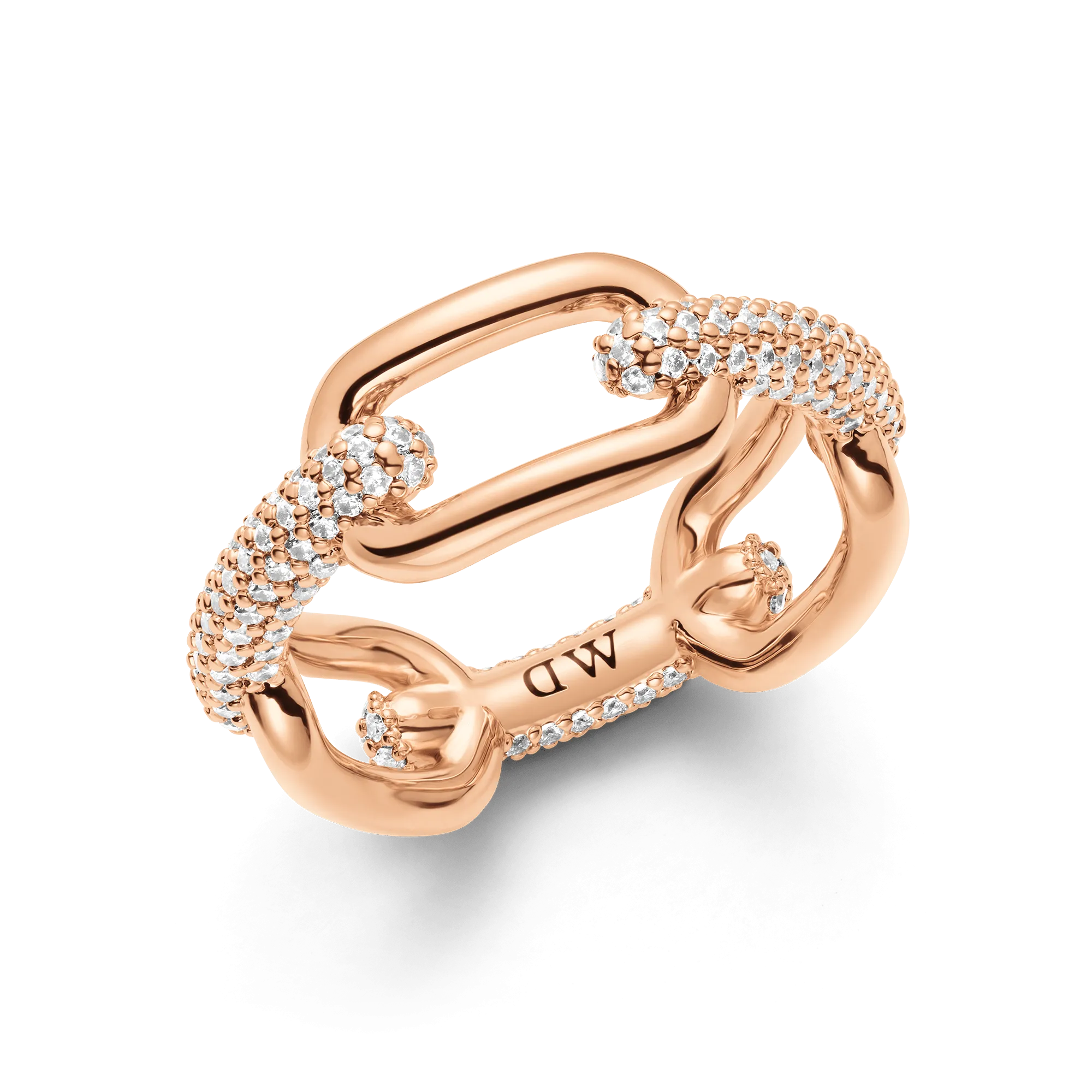 Crystal Link Ring Rose Gold Daniel Wellington
