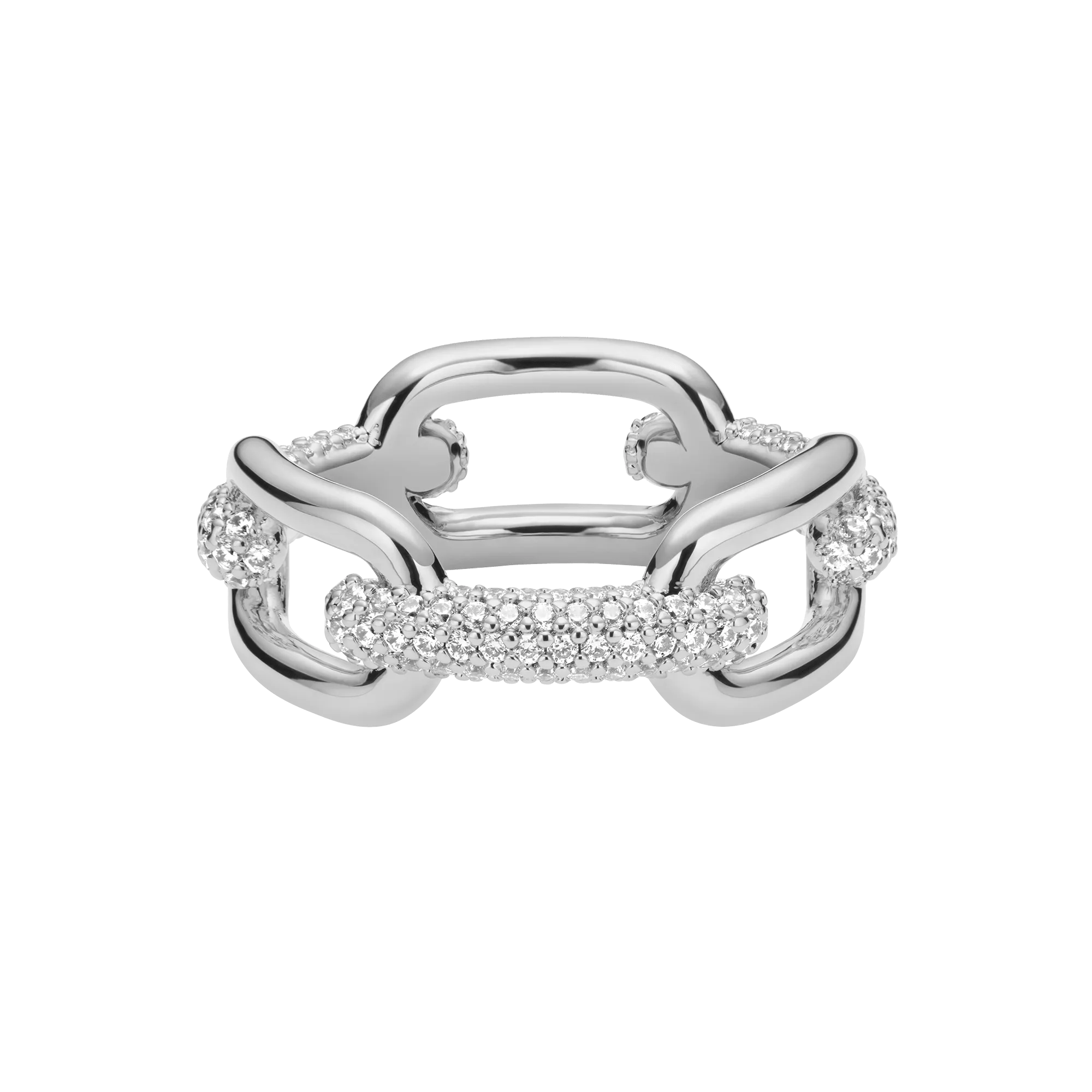 Crystal Link Ring Silver Daniel Wellington