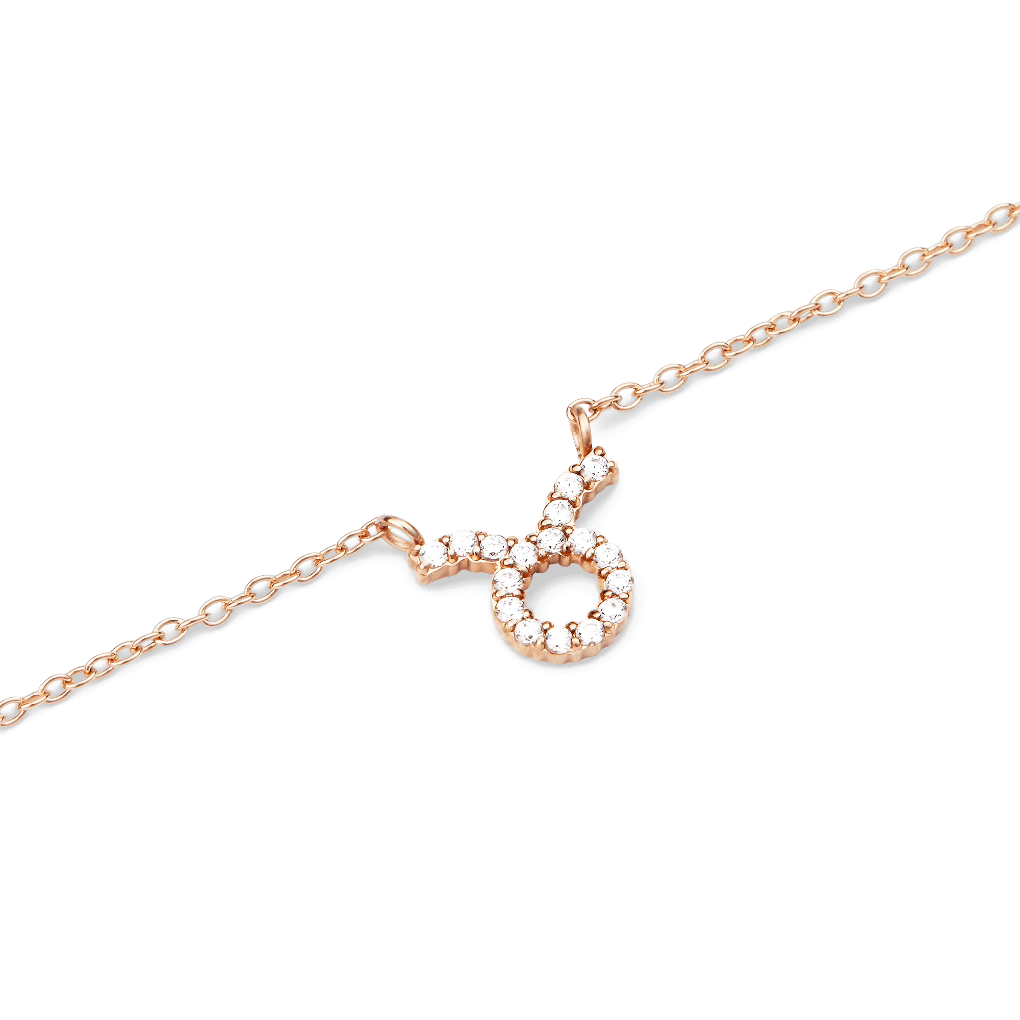Crystal Zodiac Chain Necklace Rose Gold Daniel Wellington