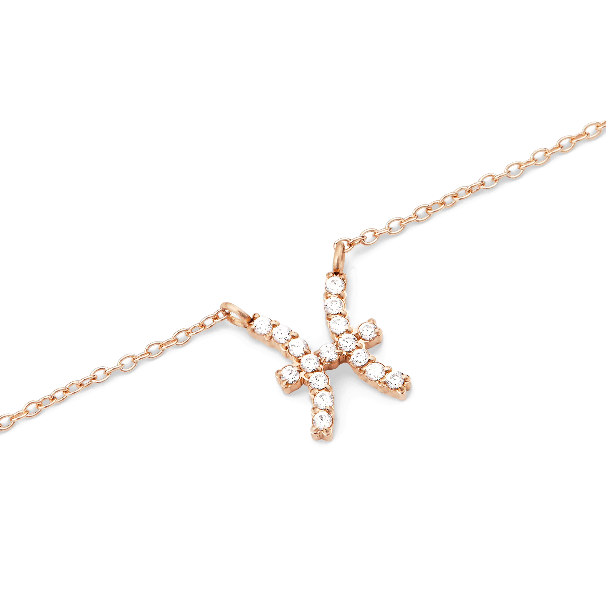 Crystal Zodiac Chain Necklace Rose Gold Daniel Wellington