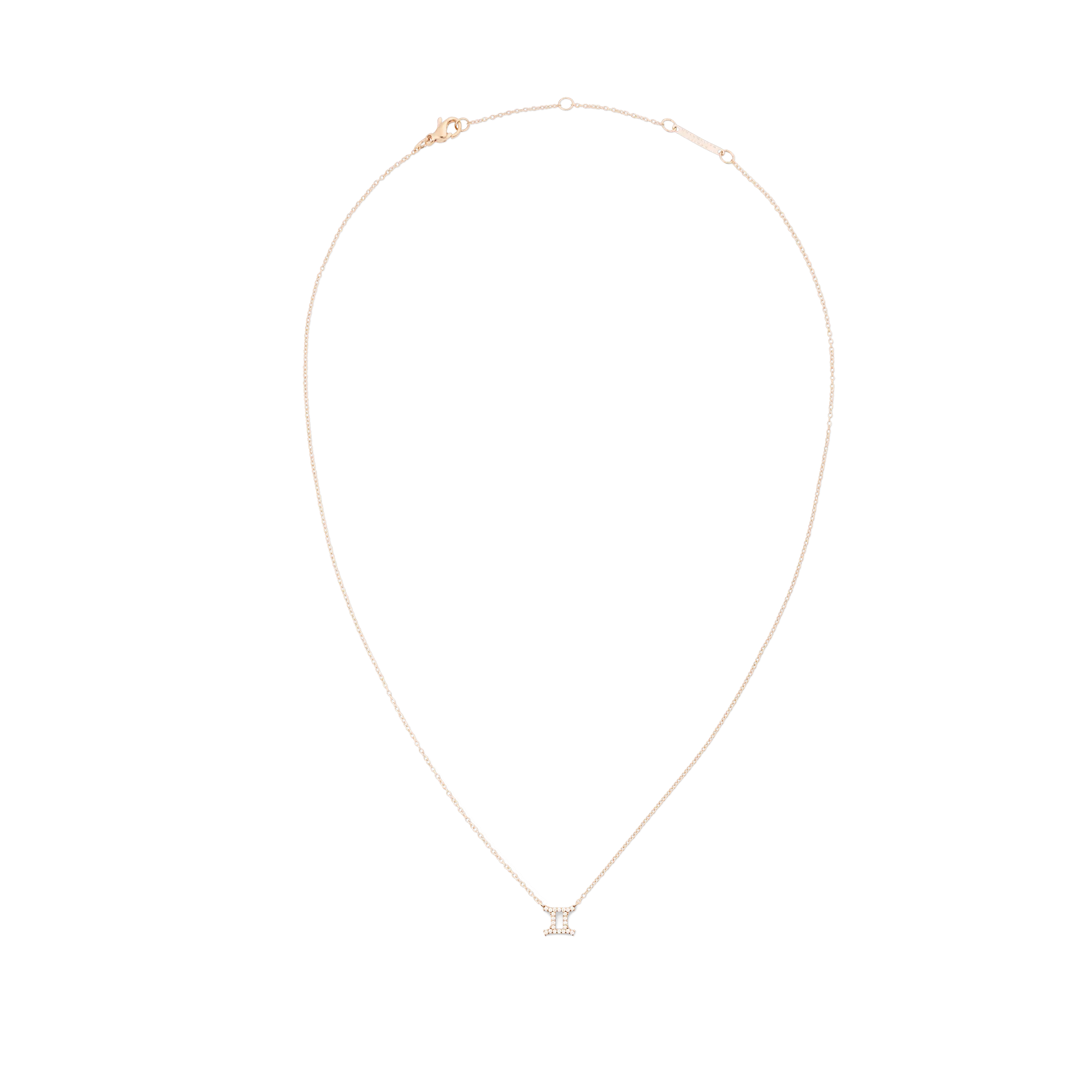 Crystal Zodiac Chain Necklace Rose Gold Daniel Wellington