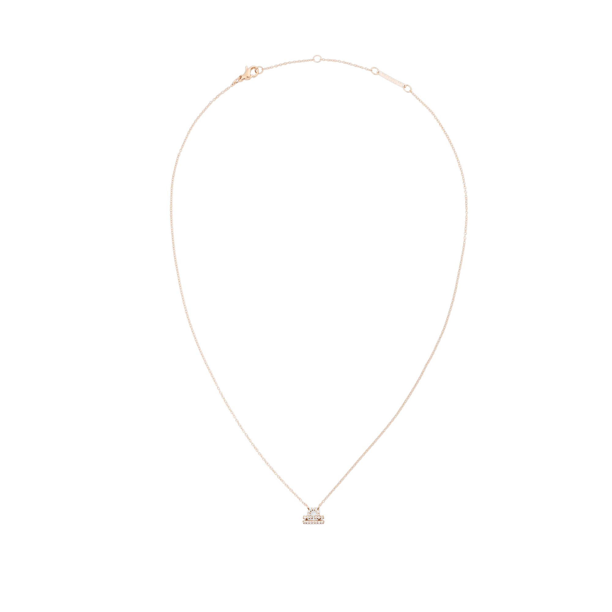 Crystal Zodiac Chain Necklace Rose Gold Daniel Wellington