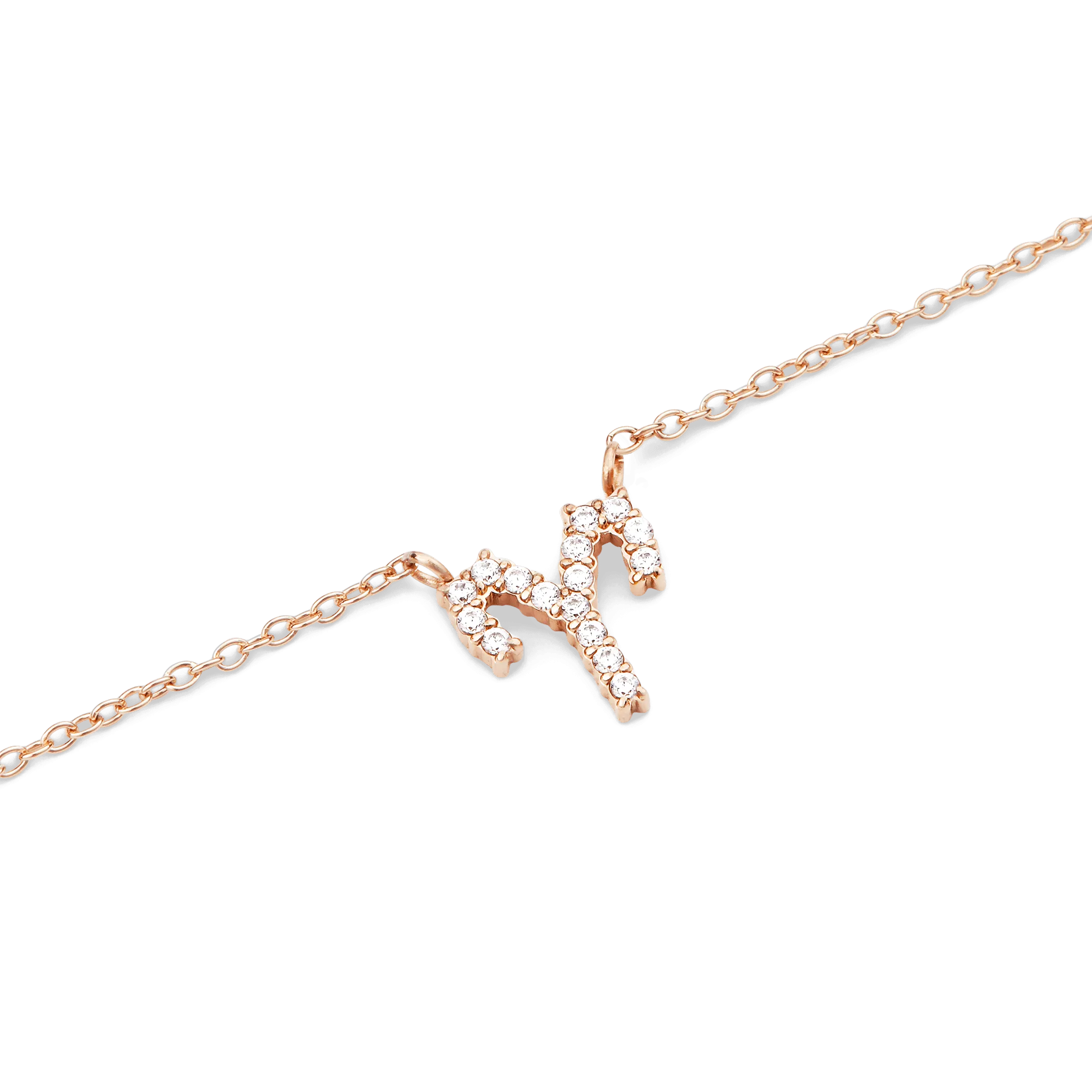 Crystal Zodiac Chain Necklace Rose Gold Daniel Wellington