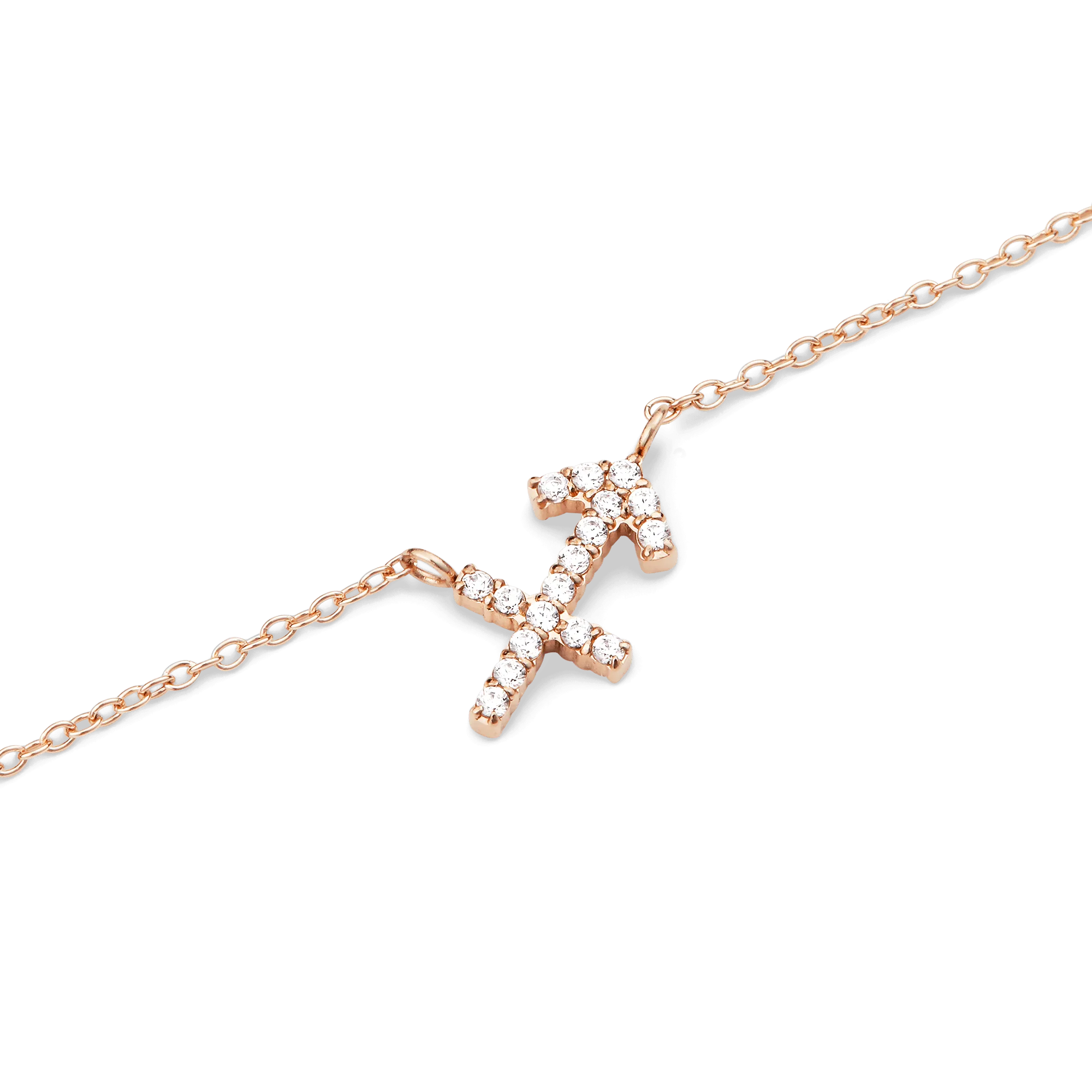 Crystal Zodiac Chain Necklace Rose Gold Daniel Wellington