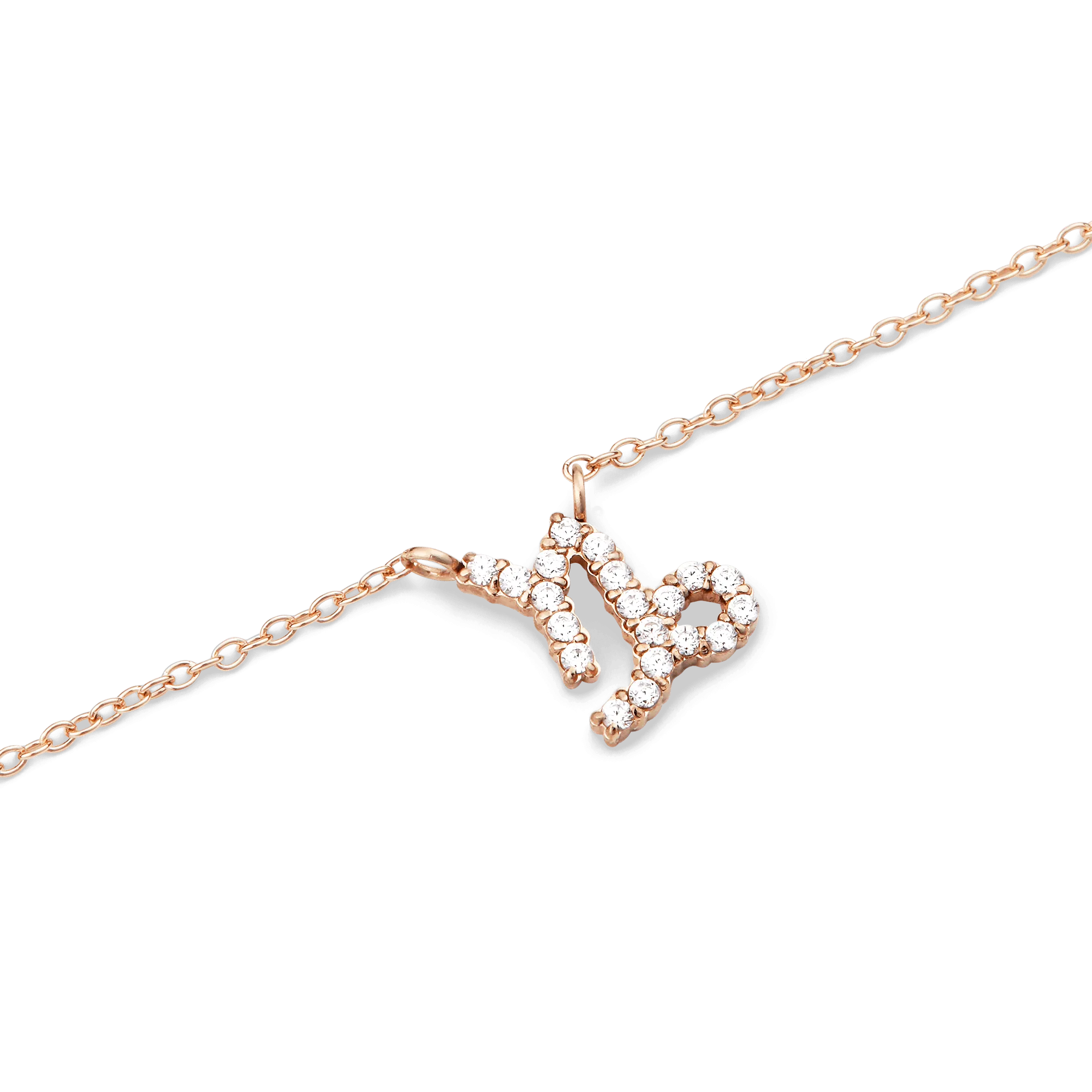 Crystal Zodiac Chain Necklace Rose Gold Daniel Wellington